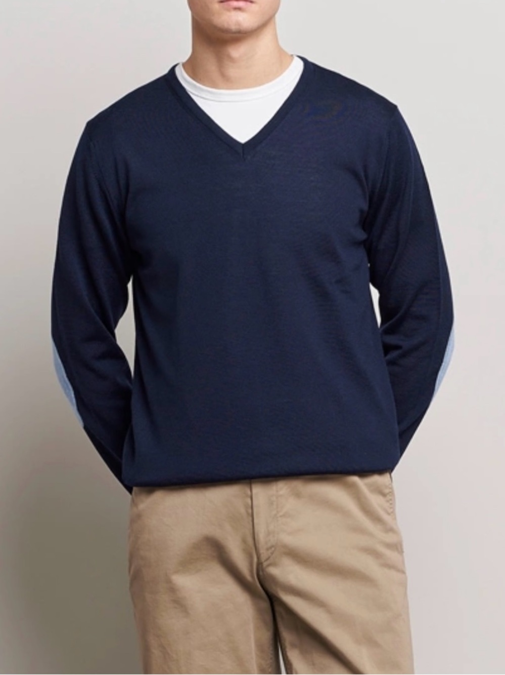 STENSTRÖMS
Swedish Navy Merino Wool V-Neck Sweater Men’s